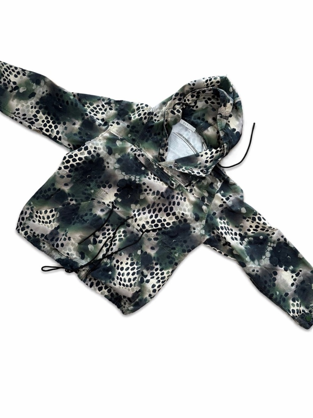 MNML Green Camo Lightweight Hooded Shirt Jacket